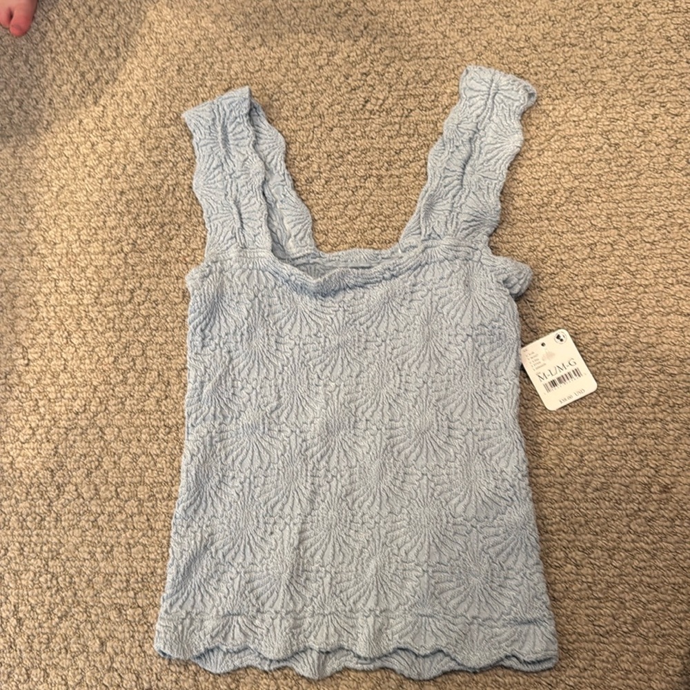 Free people intimately tank in powder blue. Size M/L